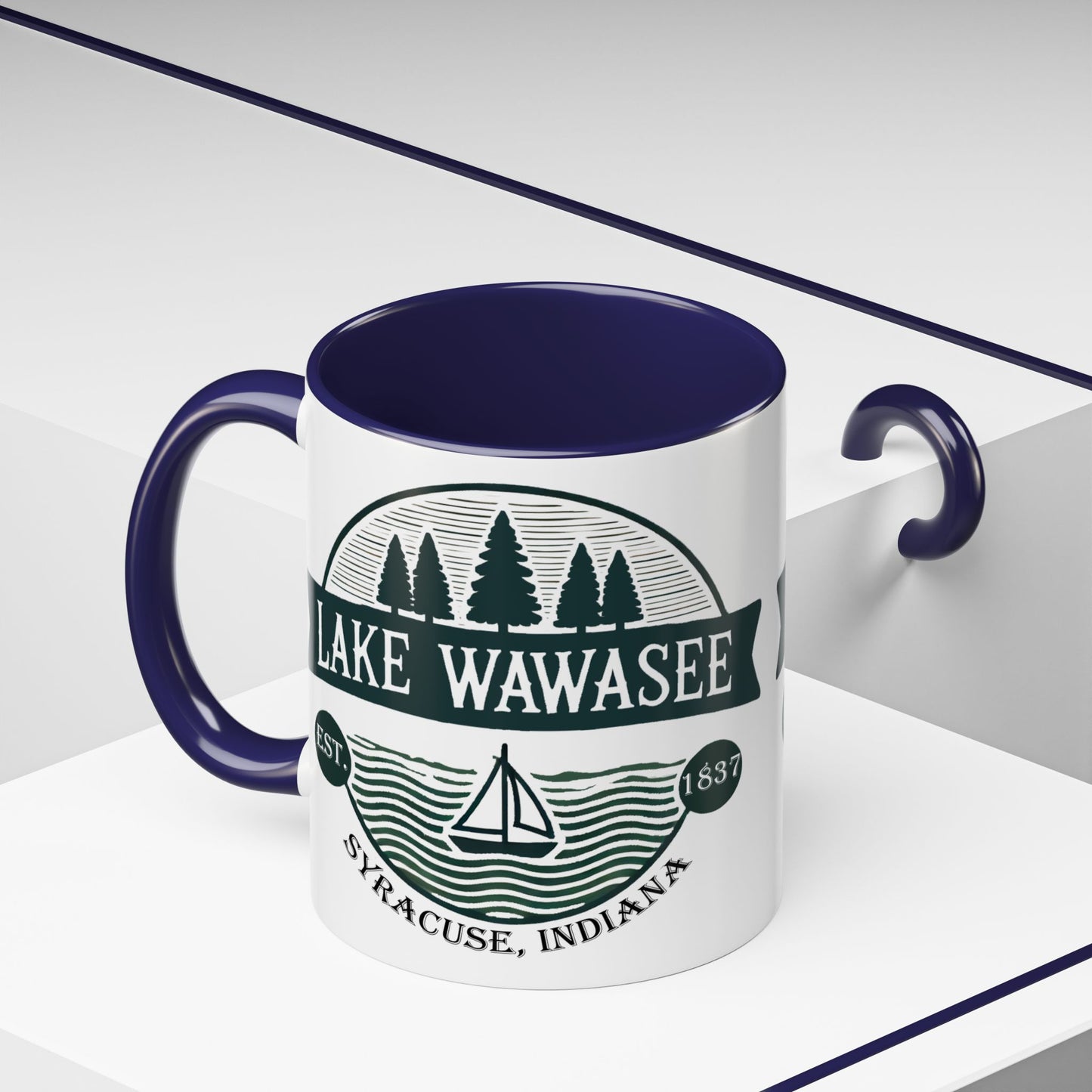 Vintage Lake Wawasee Accent Coffee Mug