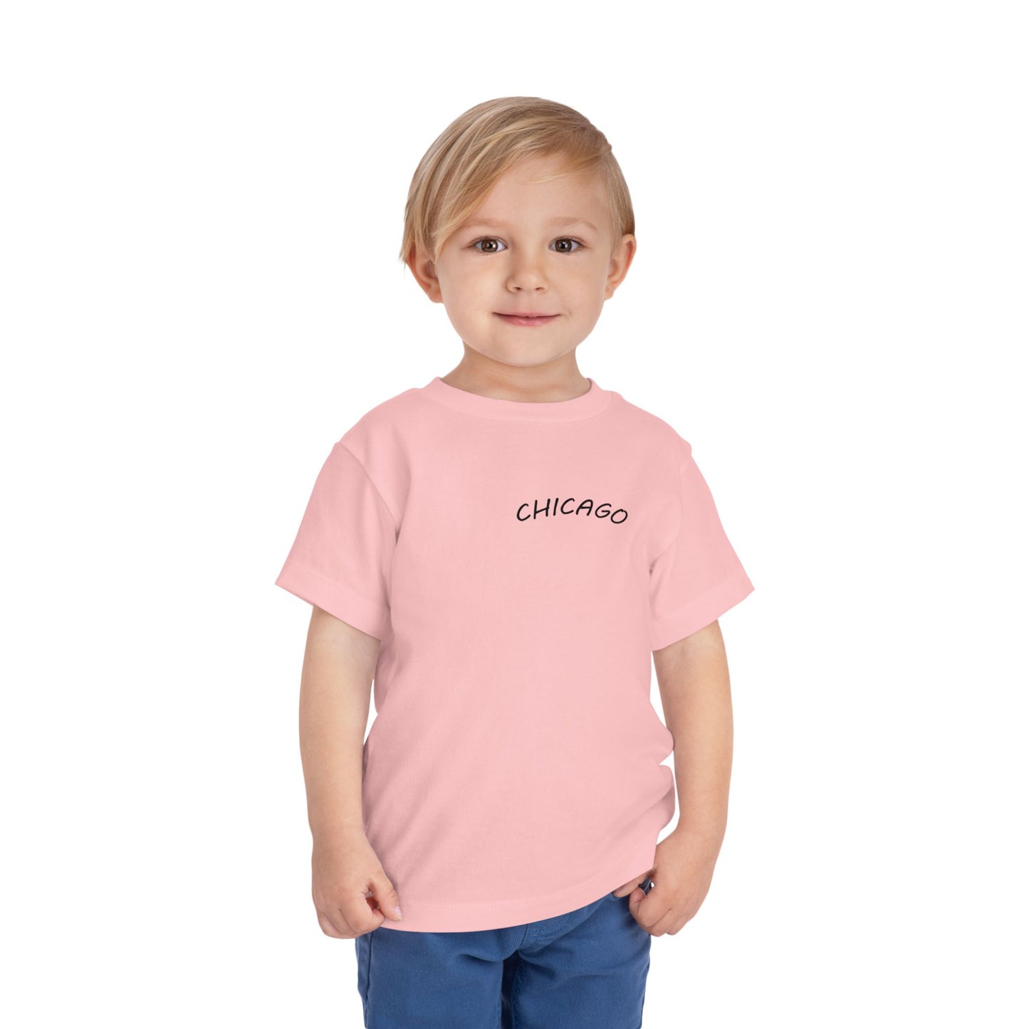 Retro Chicago Sunset Unisex Toddler Short Sleeve Tee