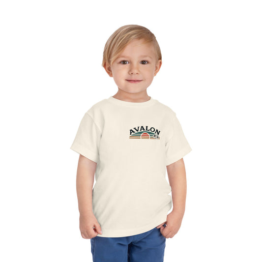 Retro Avalon Sunset Unisex Toddler Short Sleeve Tee