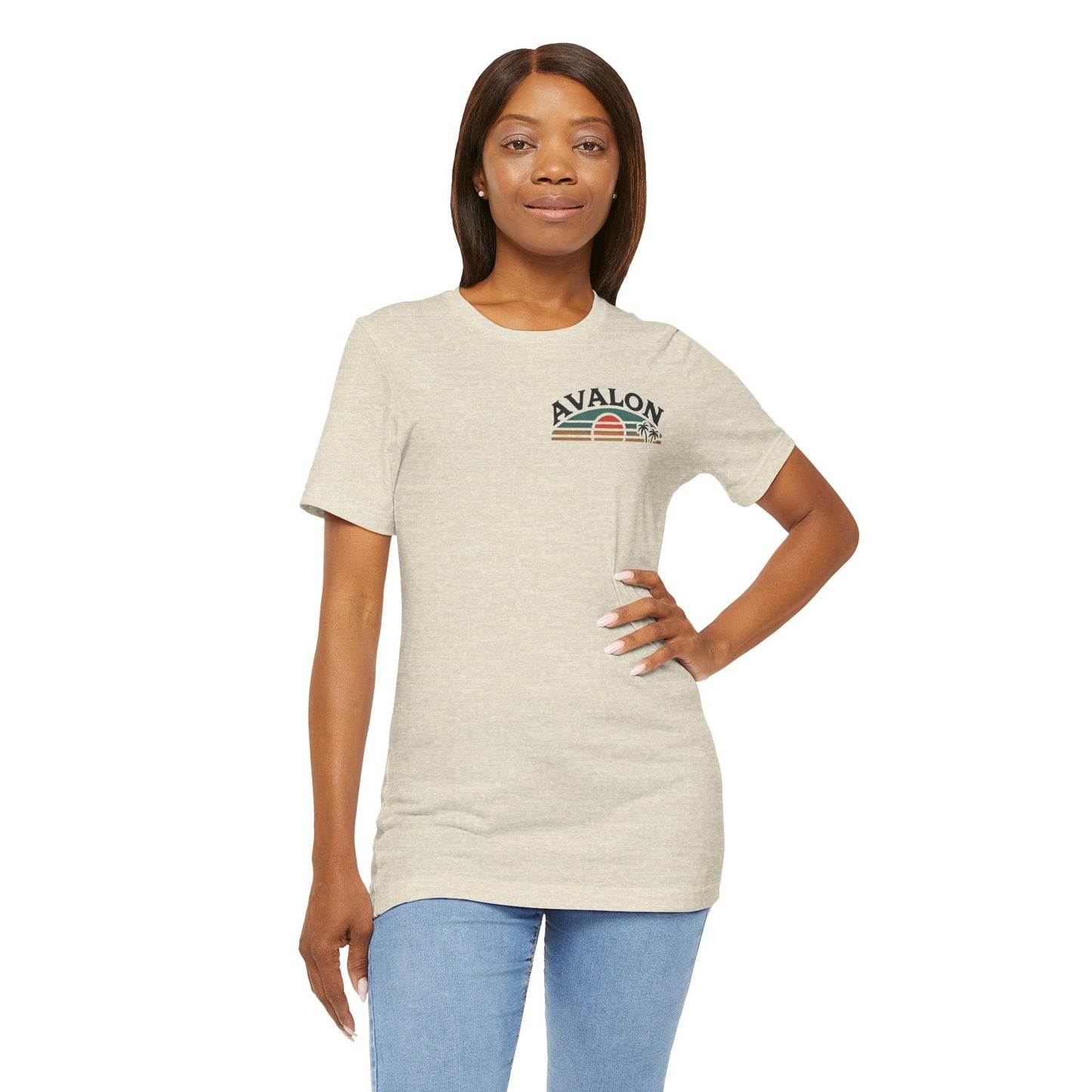 Retro Avalon Sunset Unisex Jersey Tee