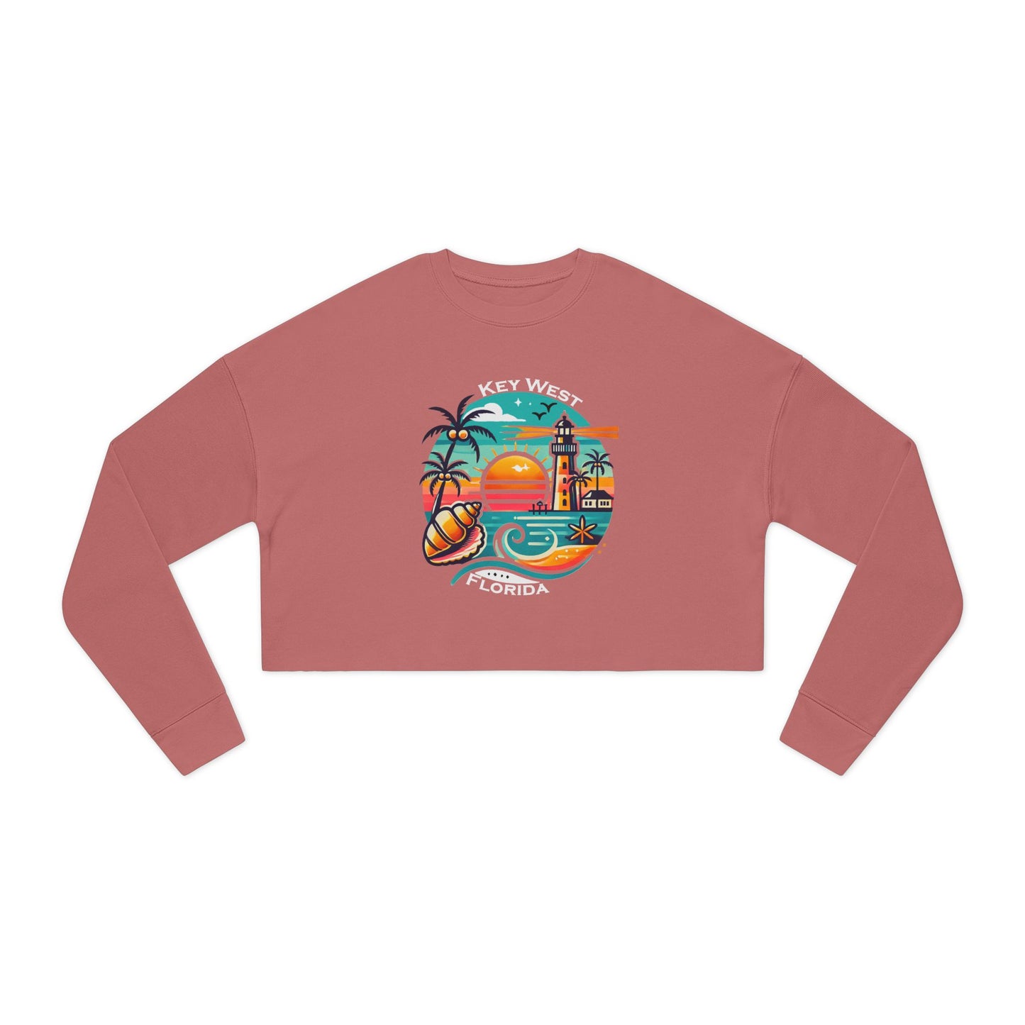 Vibrant Key West Women's Cropped Sweatshirt