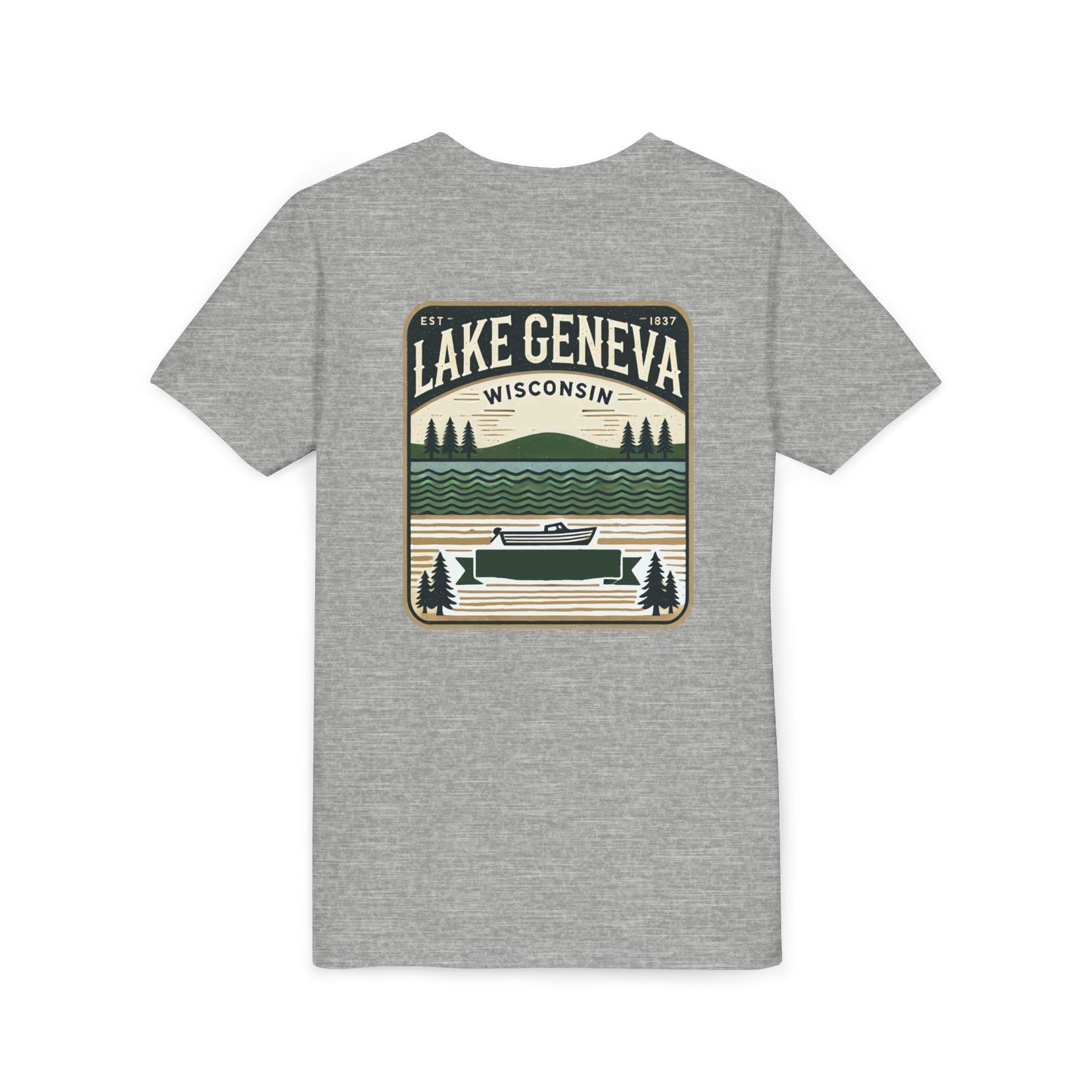 Vintage Lake Geneva Unisex Youth Short Sleeve Tee