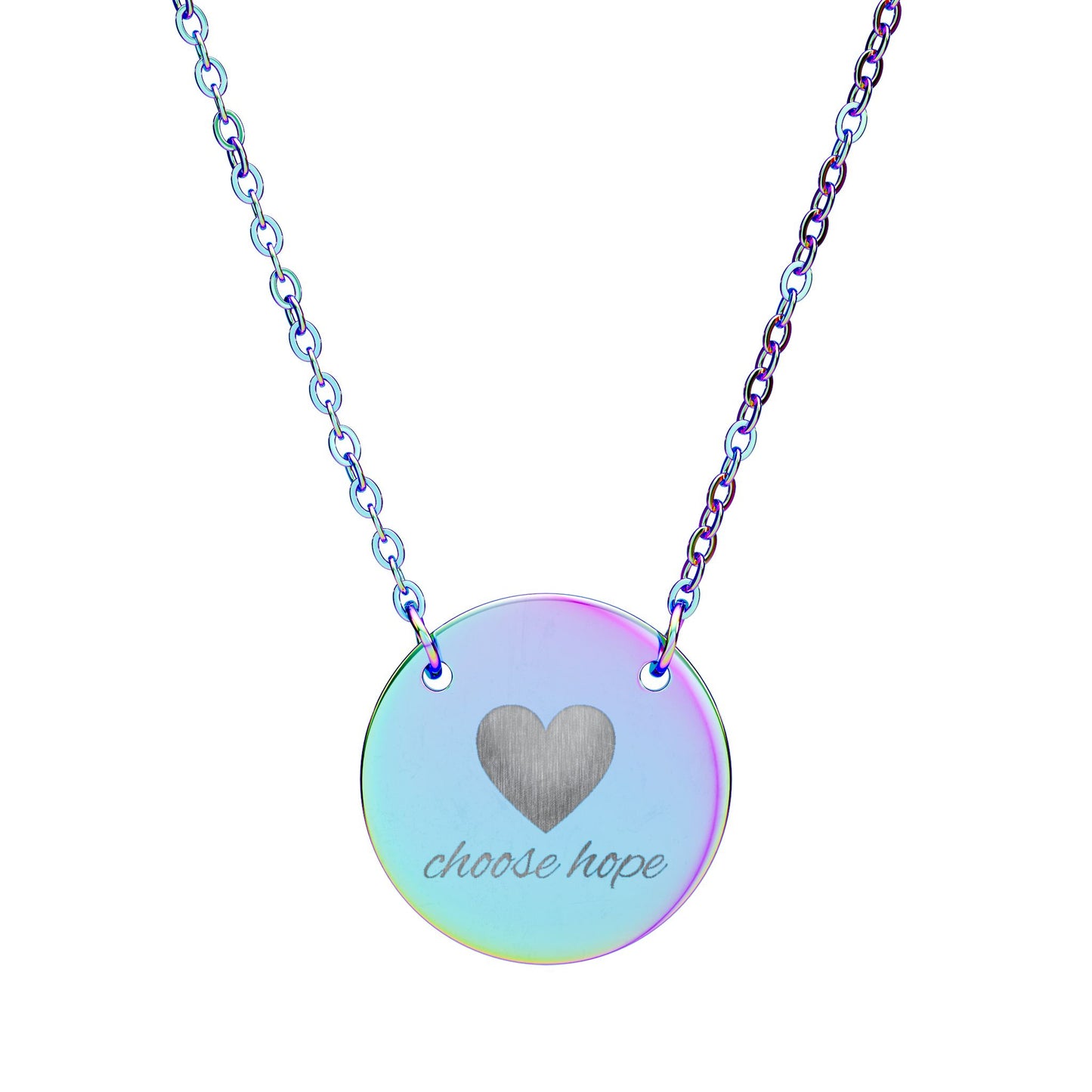 Choose Hope — Engraved Circle Necklace