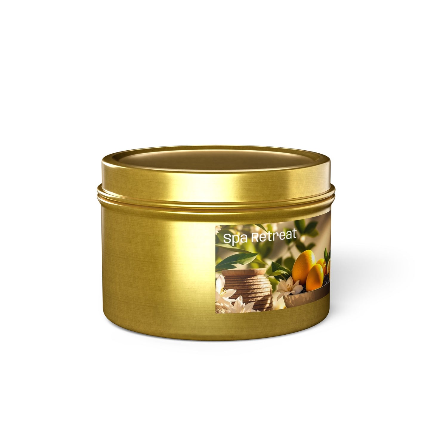 Spa Retreat Scented Rustic Tin Candle