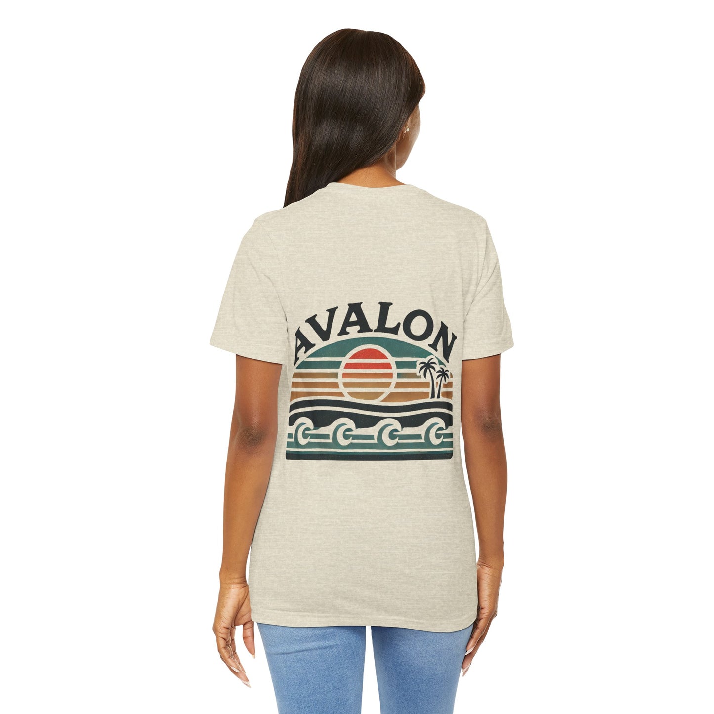Retro Avalon Sunset Unisex Jersey Tee