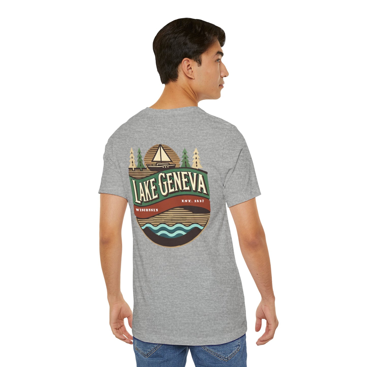 Retro Lake Geneva Unisex Jersey Short Sleeve Tee