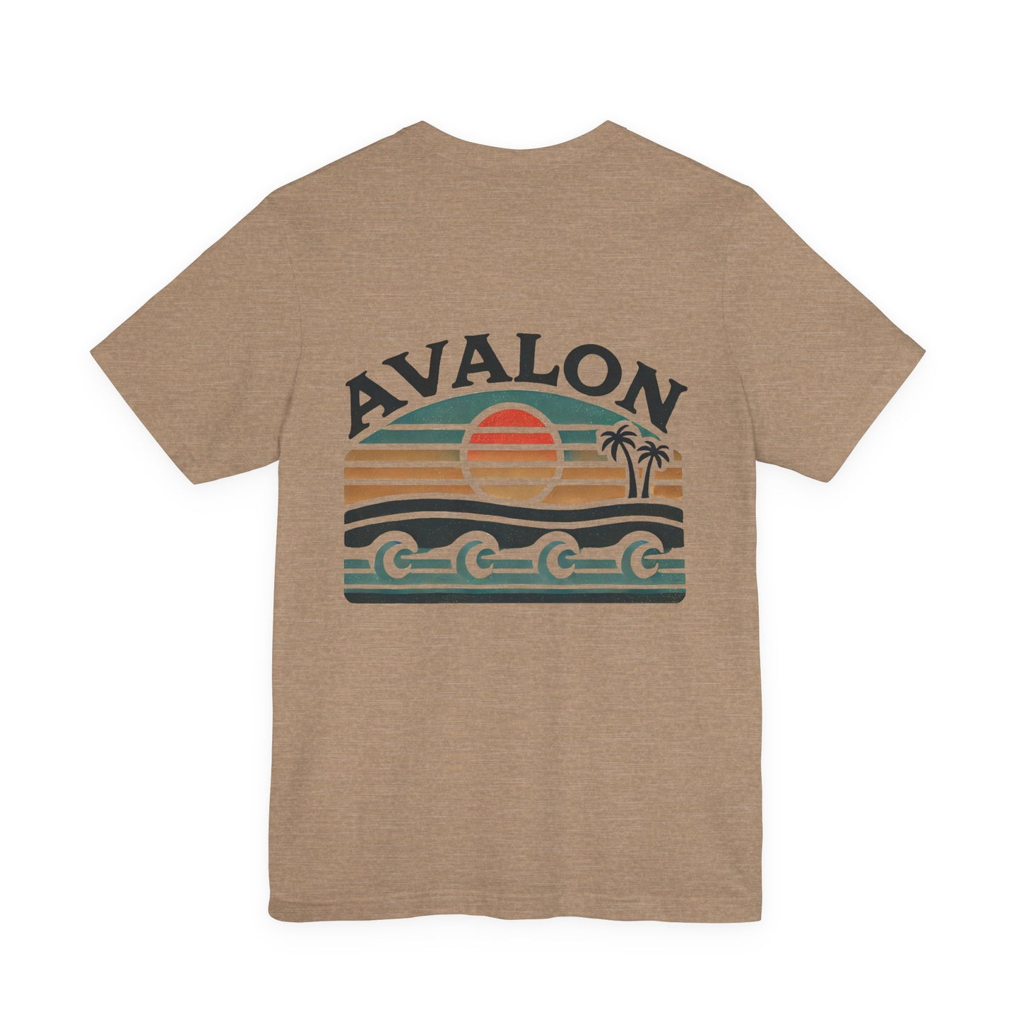 Retro Avalon Sunset Unisex Jersey Tee