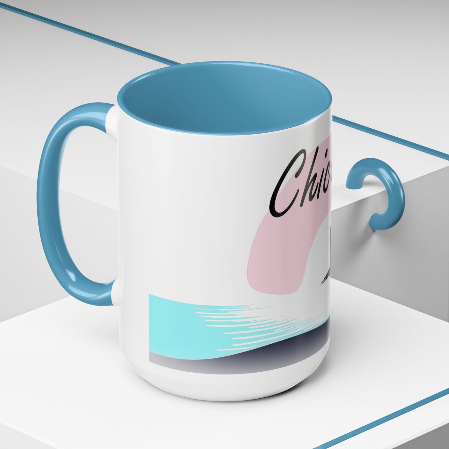 Elegant Chicago Skyline Accent Coffee Mug