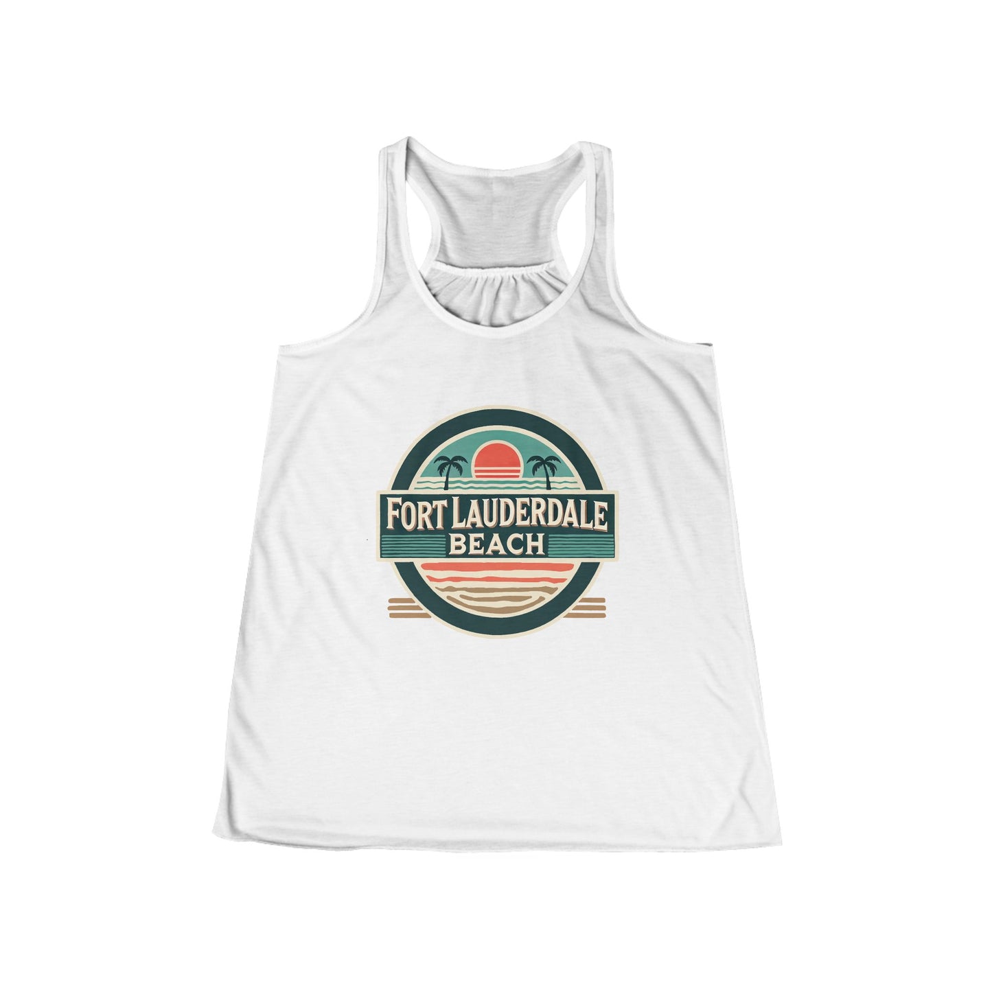 Vintage Fort Lauderdale Women's Flowy Racerback Tank