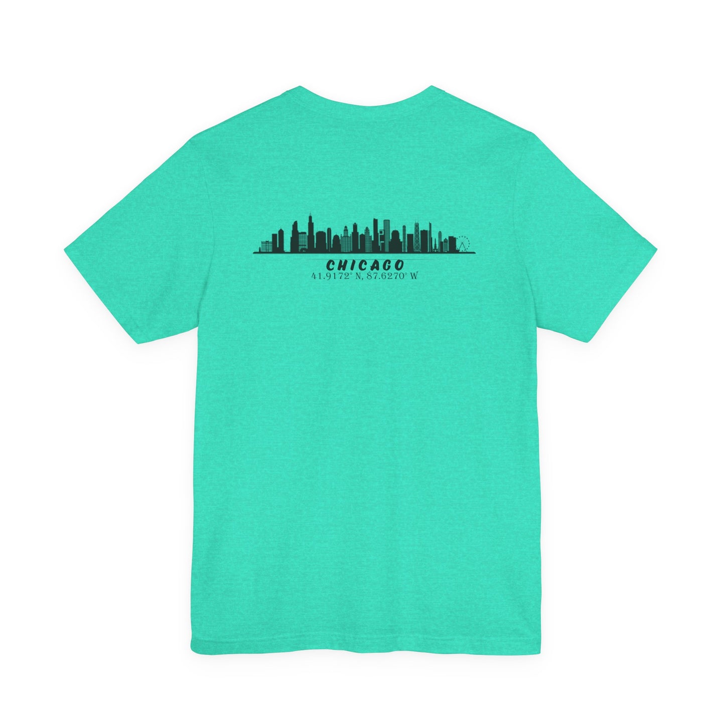 Latitudes Chicago Skyline Unisex Jersey Short Sleeve Tee