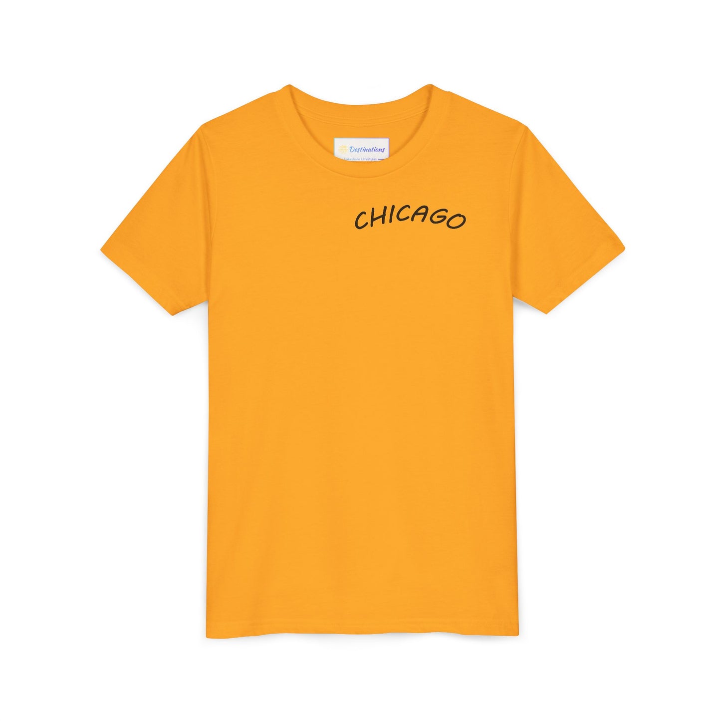 Retro Chicago Sunset Unisex Youth Short Sleeve Tee
