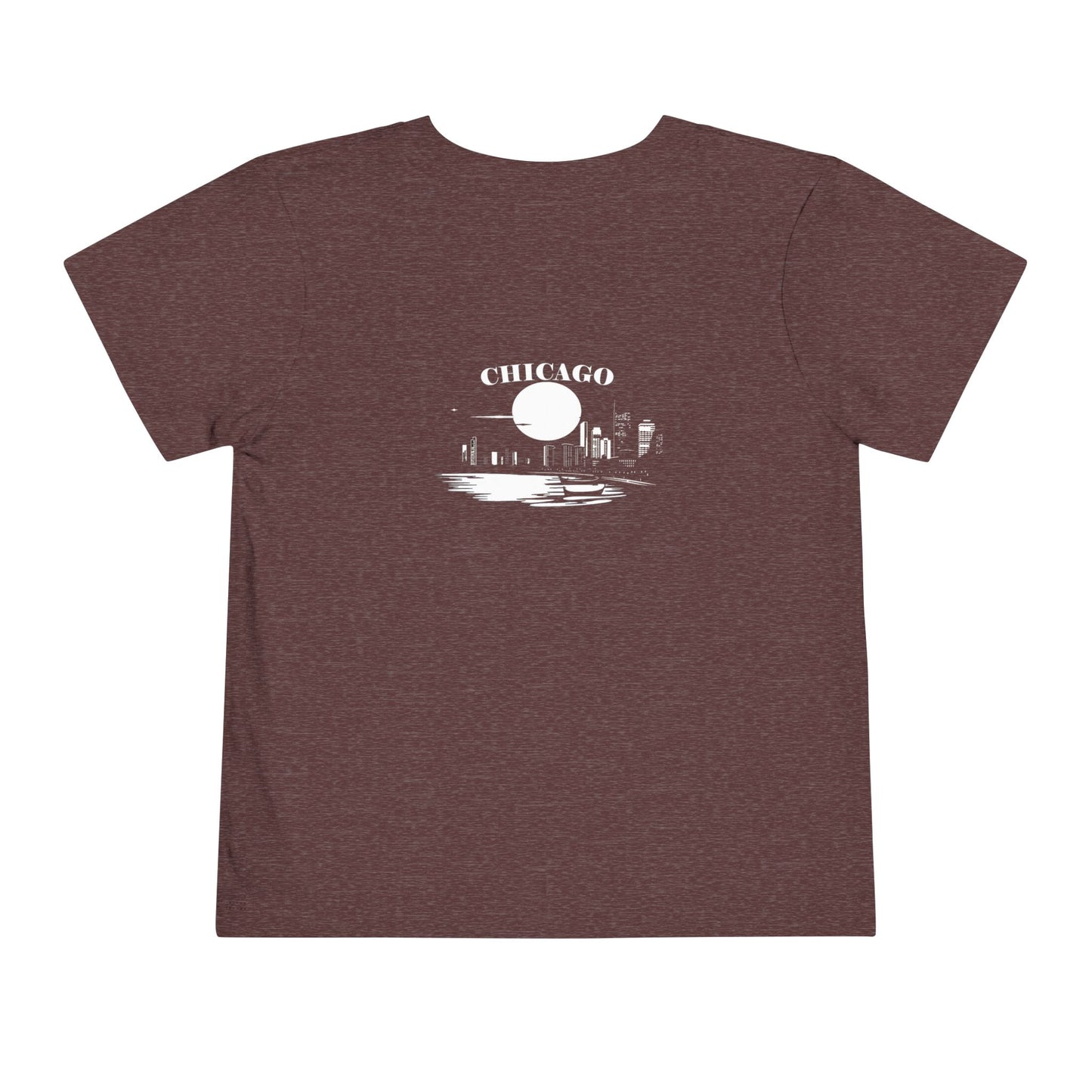 Mystery Noir Chicago Skyline Sunset Unisex Toddler Short Sleeve Tee