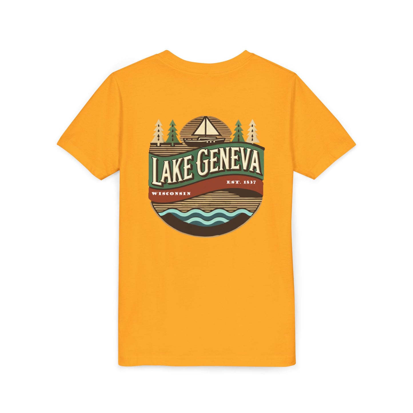 Retro Lake Geneva Unisex Youth Short Sleeve Tee