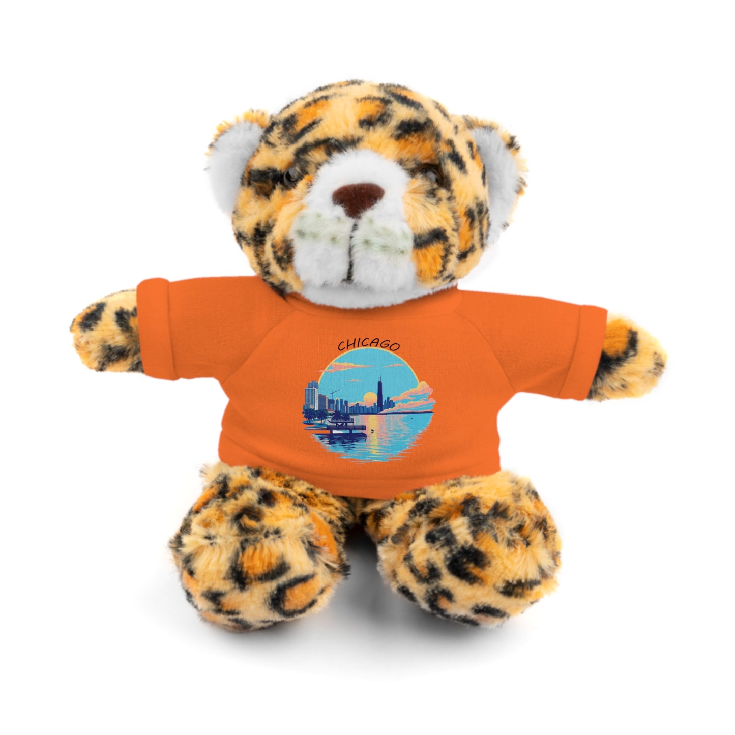 Retro Chicago Sunset Stuffed Animals with Tee