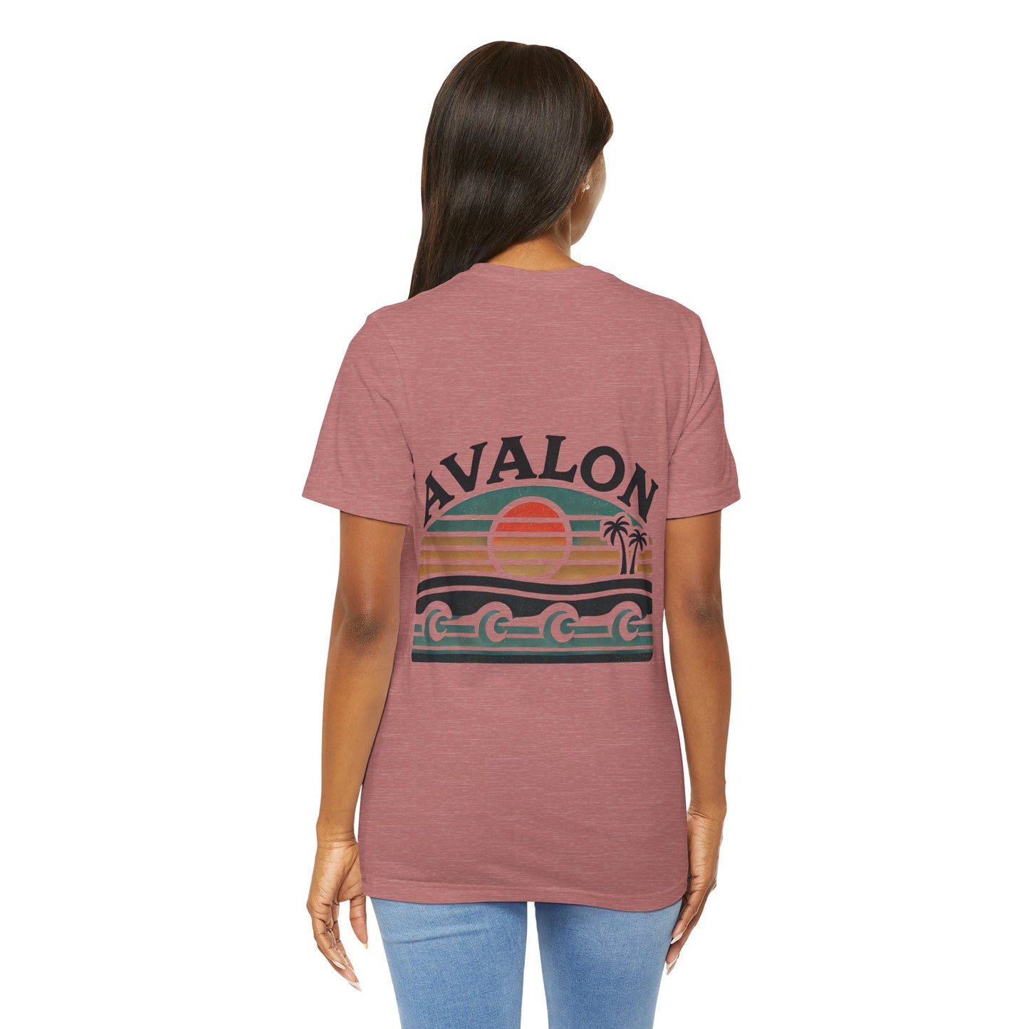 Retro Avalon Sunset Unisex Jersey Tee