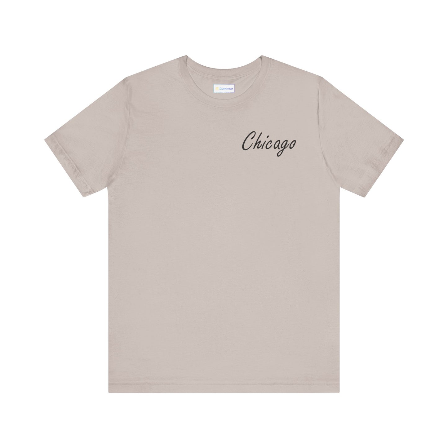 Elegant Chicago Skyline Unisex Jersey Short Sleeve Tee
