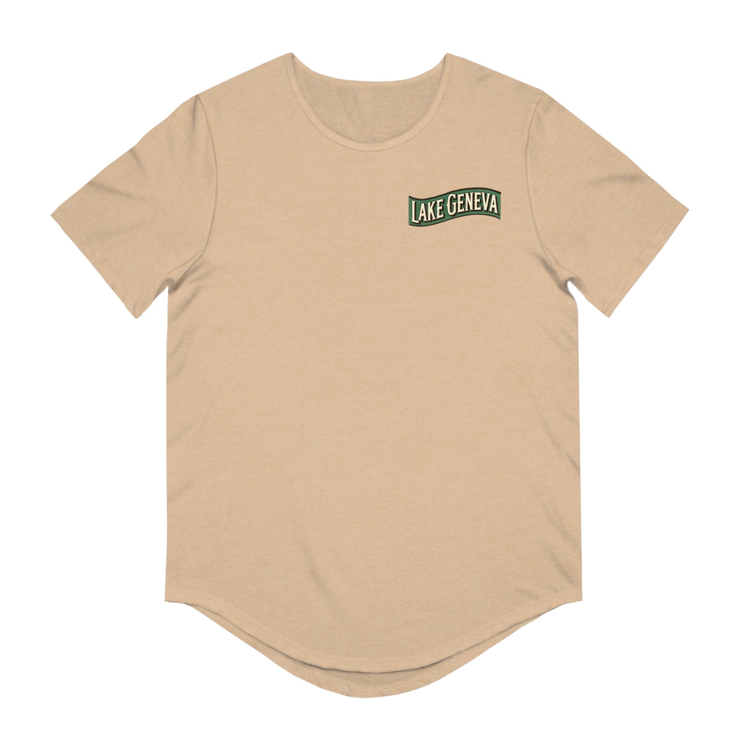 Retro Lake Geneva Men's Jersey Curved Hem Tee