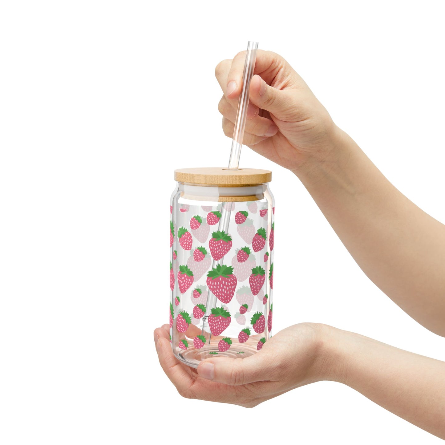 Strawberry Sipper Glass
