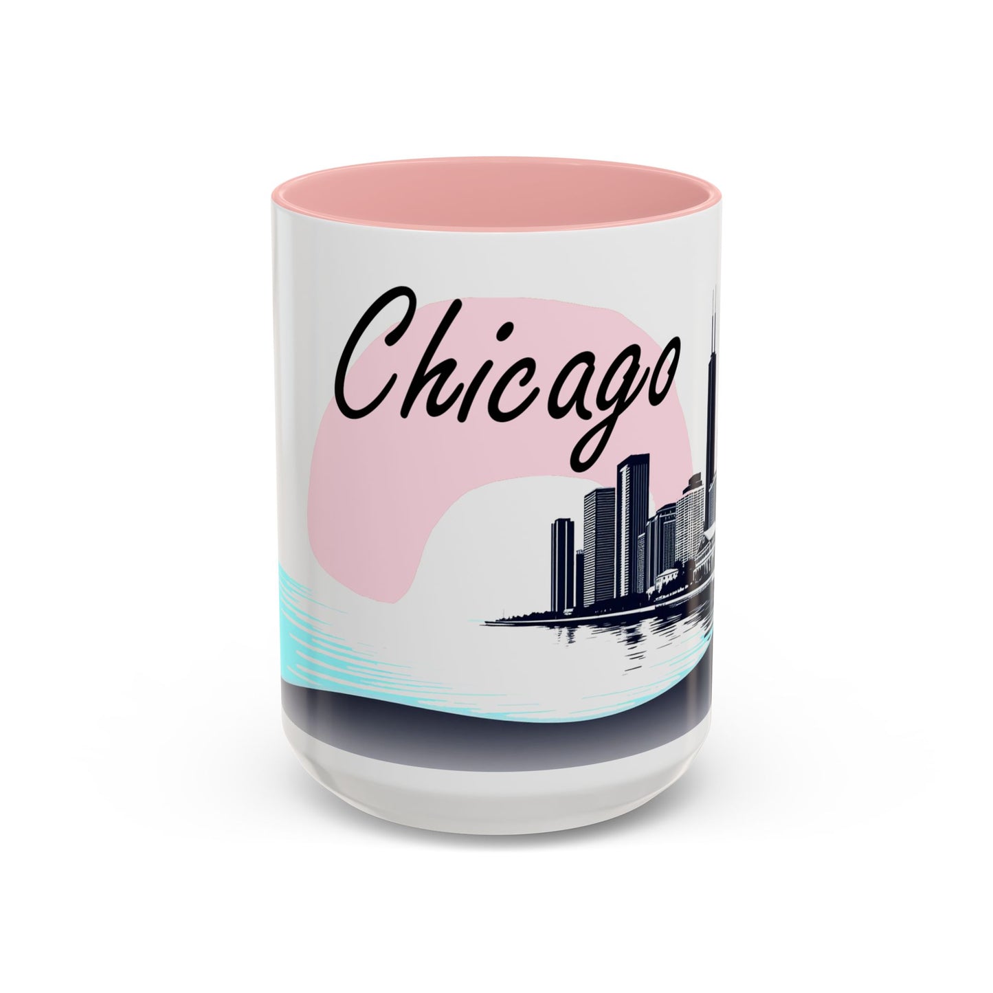 Elegant Chicago Skyline Accent Coffee Mug