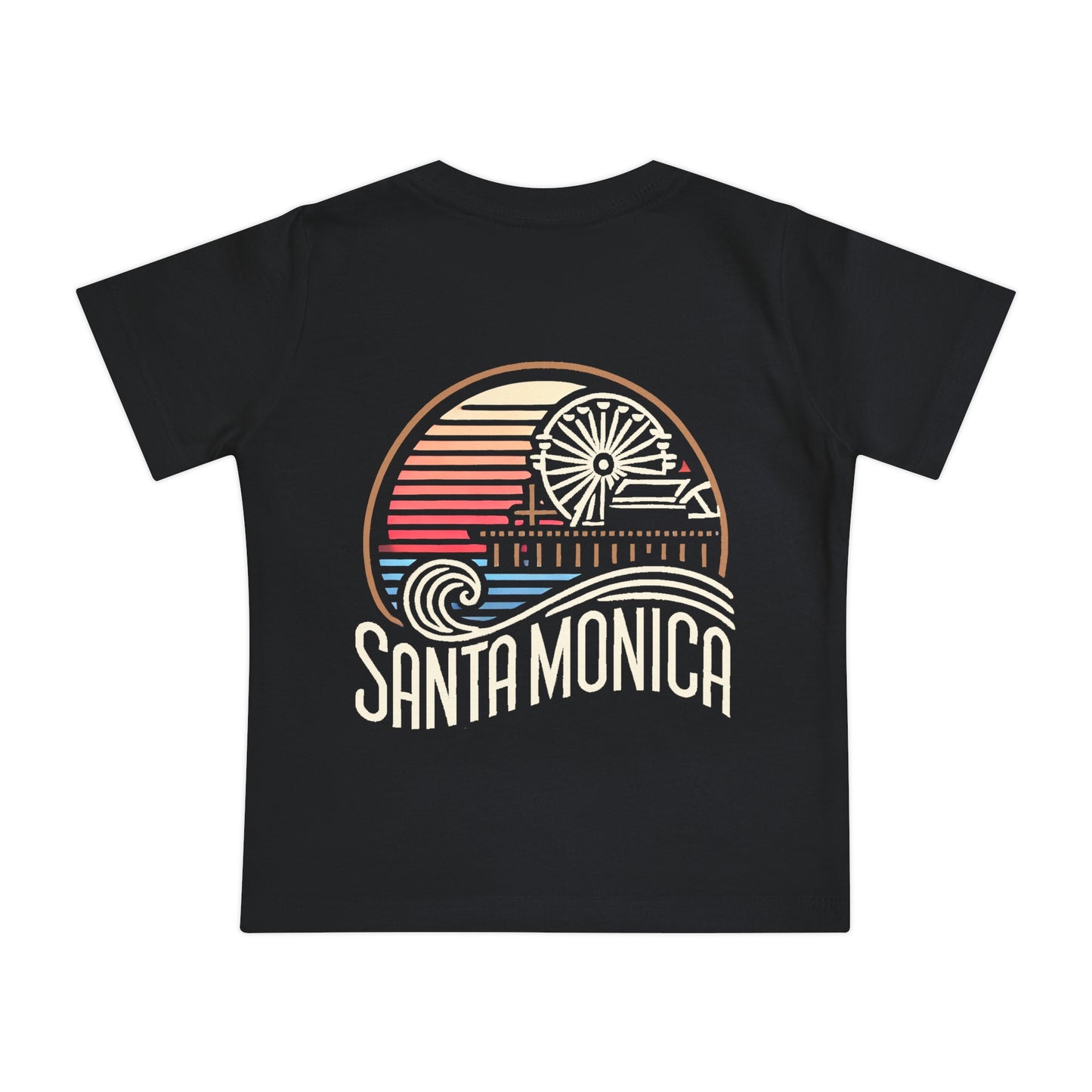 Vibrant Santa Monica Unisex Baby Short Sleeve T-Shirt