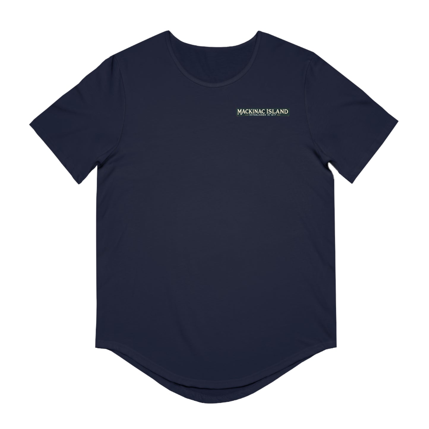 Vintage Mackinac Island Men's Jersey Curved Hem Tee