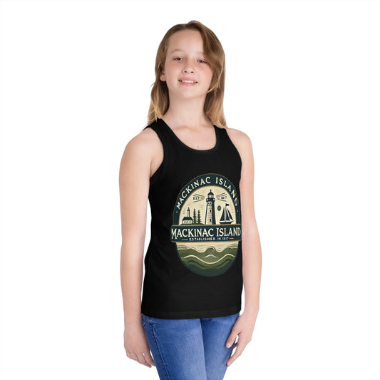 Vintage Mackinac Island Unisex Kids Jersey Tank Top