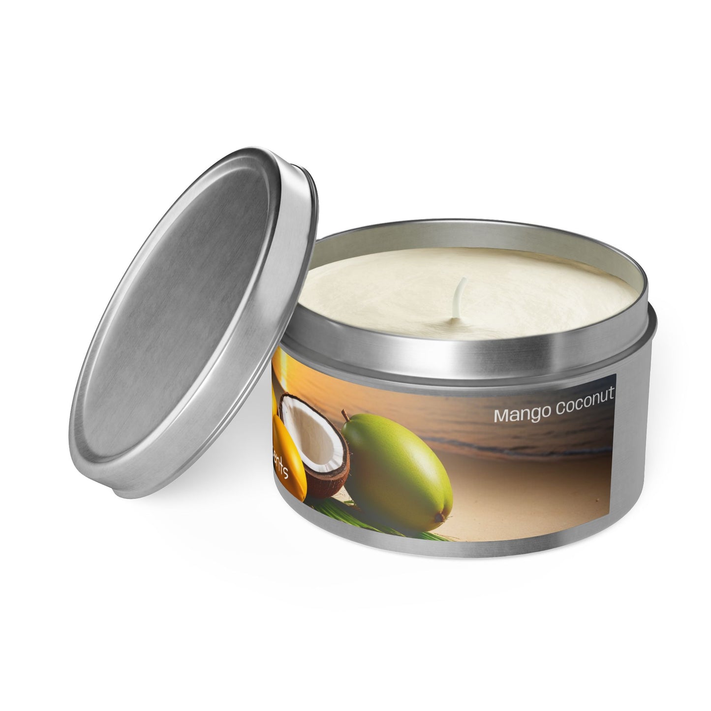 Mango + Coconut Scented Rustic Tin Candle