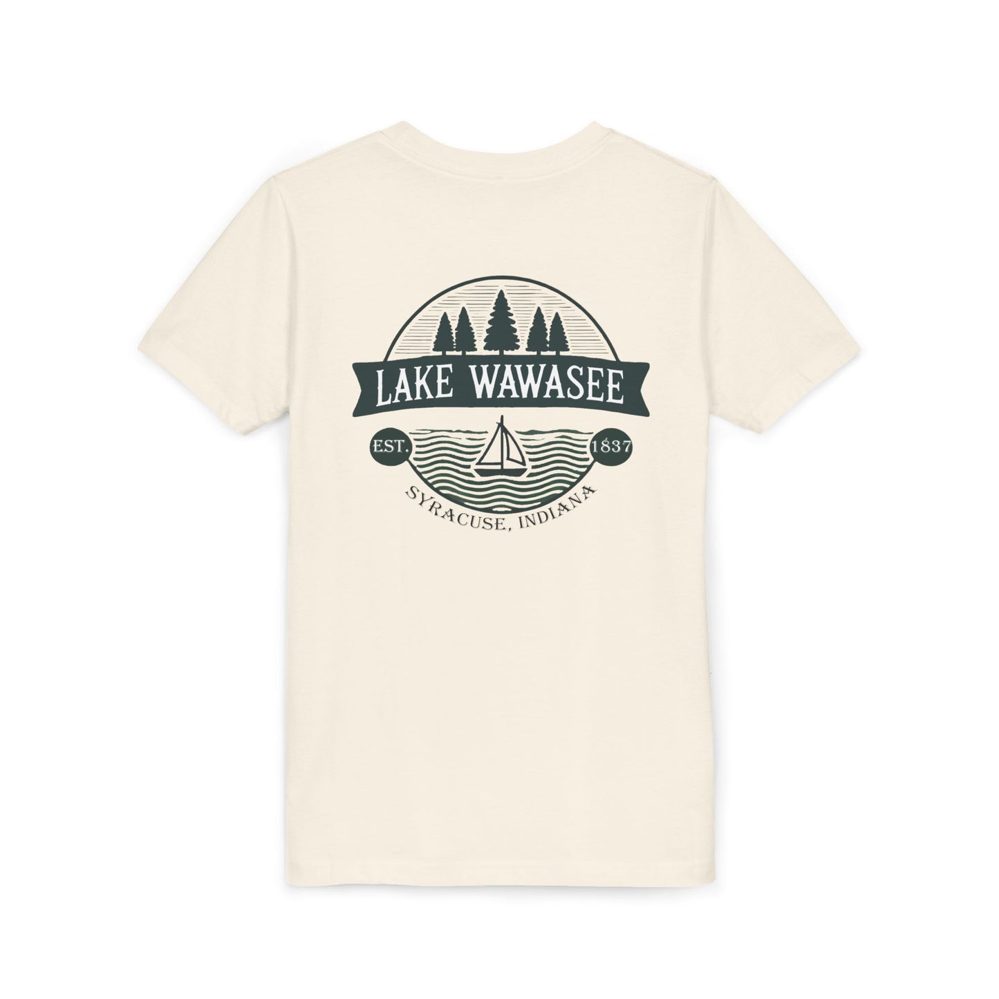 Vintage Lake Wawasee Unisex Youth Short Sleeve Tee