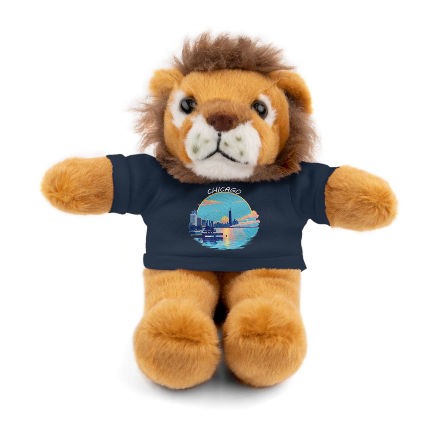 Retro Chicago Sunset Stuffed Animals with Tee