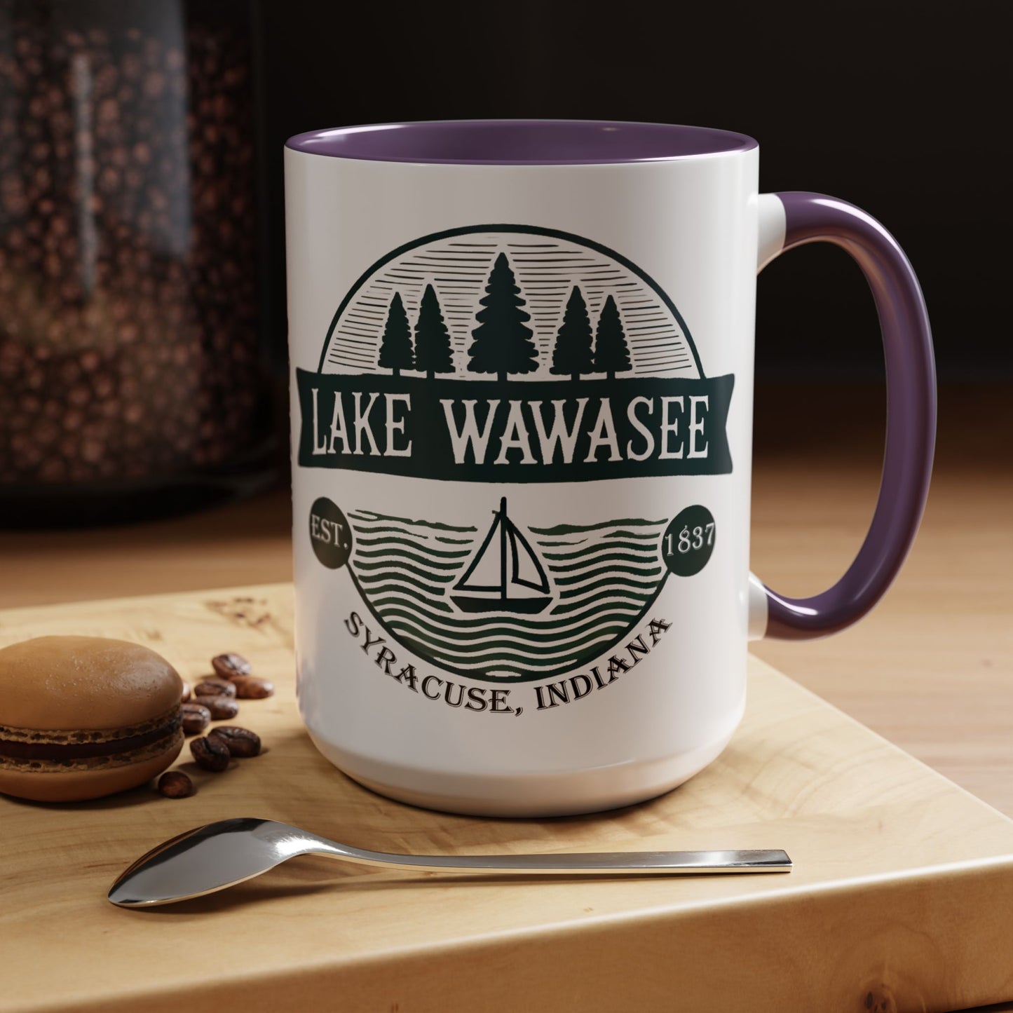 Vintage Lake Wawasee Accent Coffee Mug