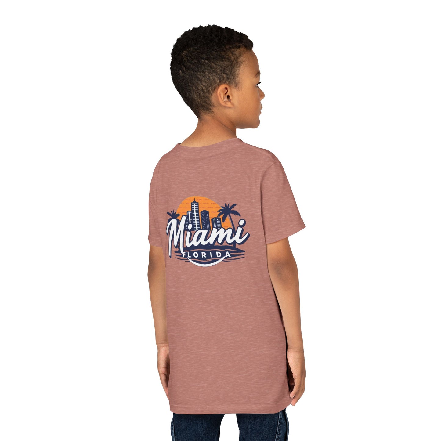 Retro Miami Unisex Youth Short Sleeve Tee