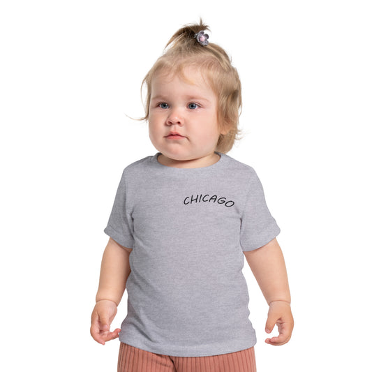 Retro Chicago Sunset Unisex Baby Short Sleeve T-Shirt