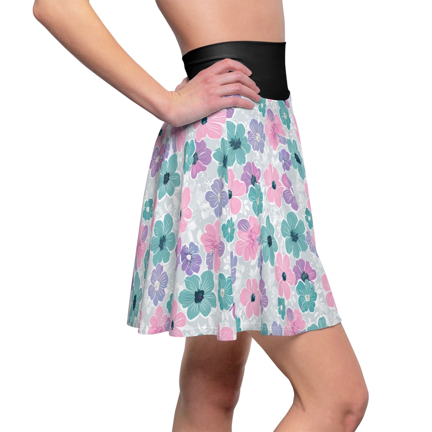 Floral Print Women's Skater Skirt