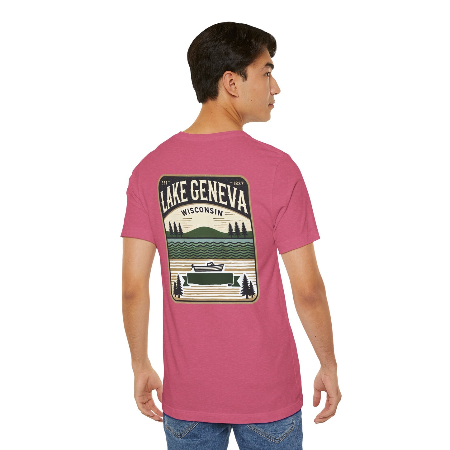 Vintage Lake Geneva Unisex Jersey Short Sleeve Tee