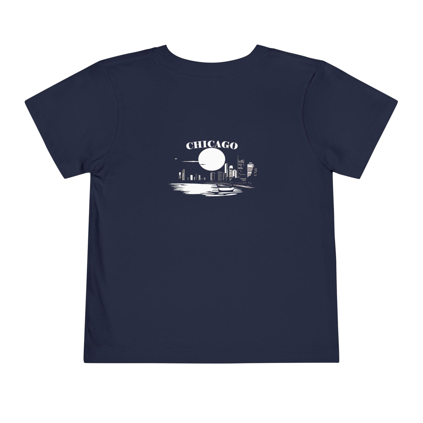 Mystery Noir Chicago Skyline Sunset Unisex Toddler Short Sleeve Tee