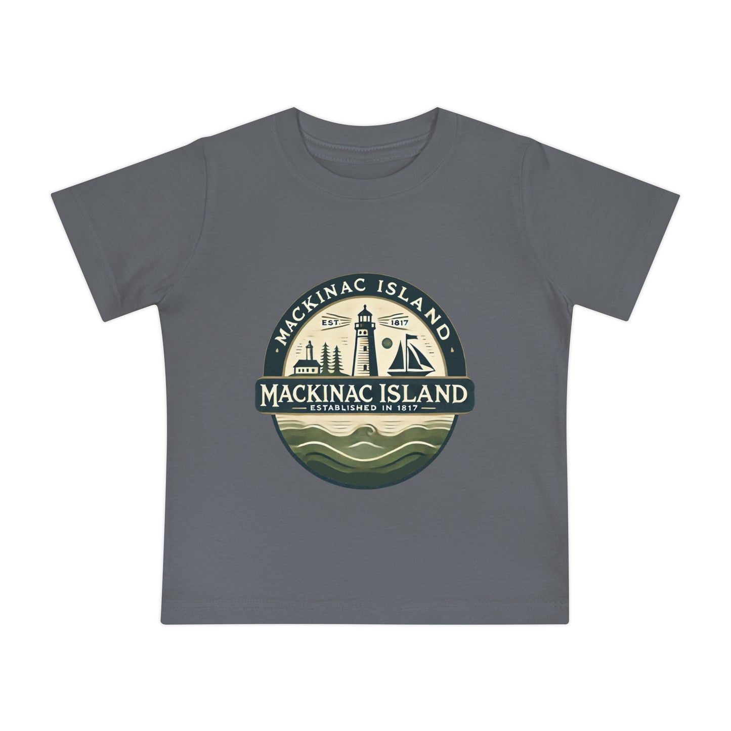 Vintage Mackinac Island Unisex Baby Short Sleeve T-Shirt