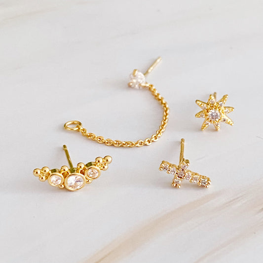 Be The Shine Linked Earrings (3pc)