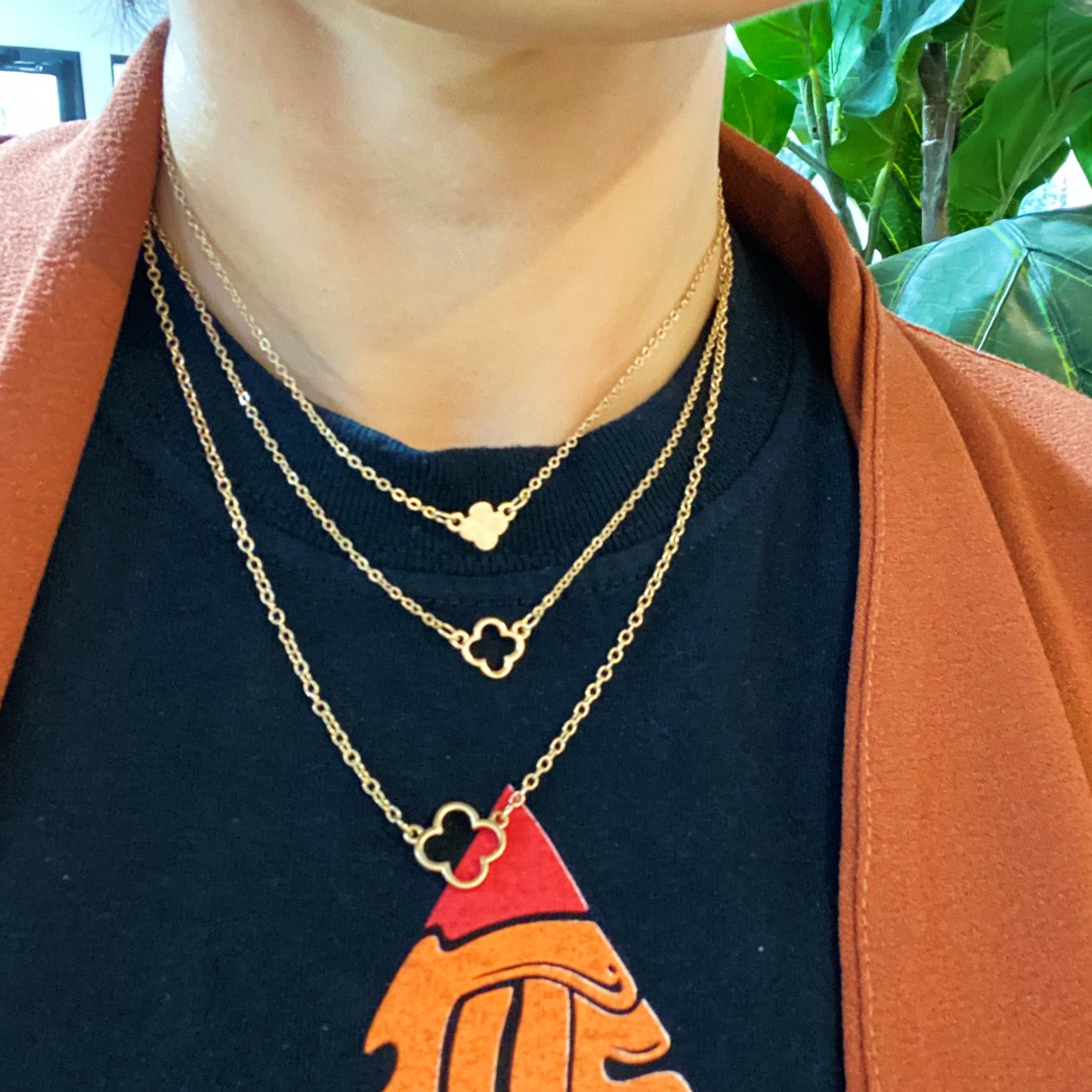 Layered Clover Necklace