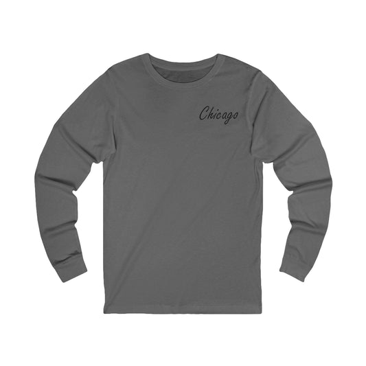 Elegant Chicago Skyline Unisex Jersey Long Sleeve Tee