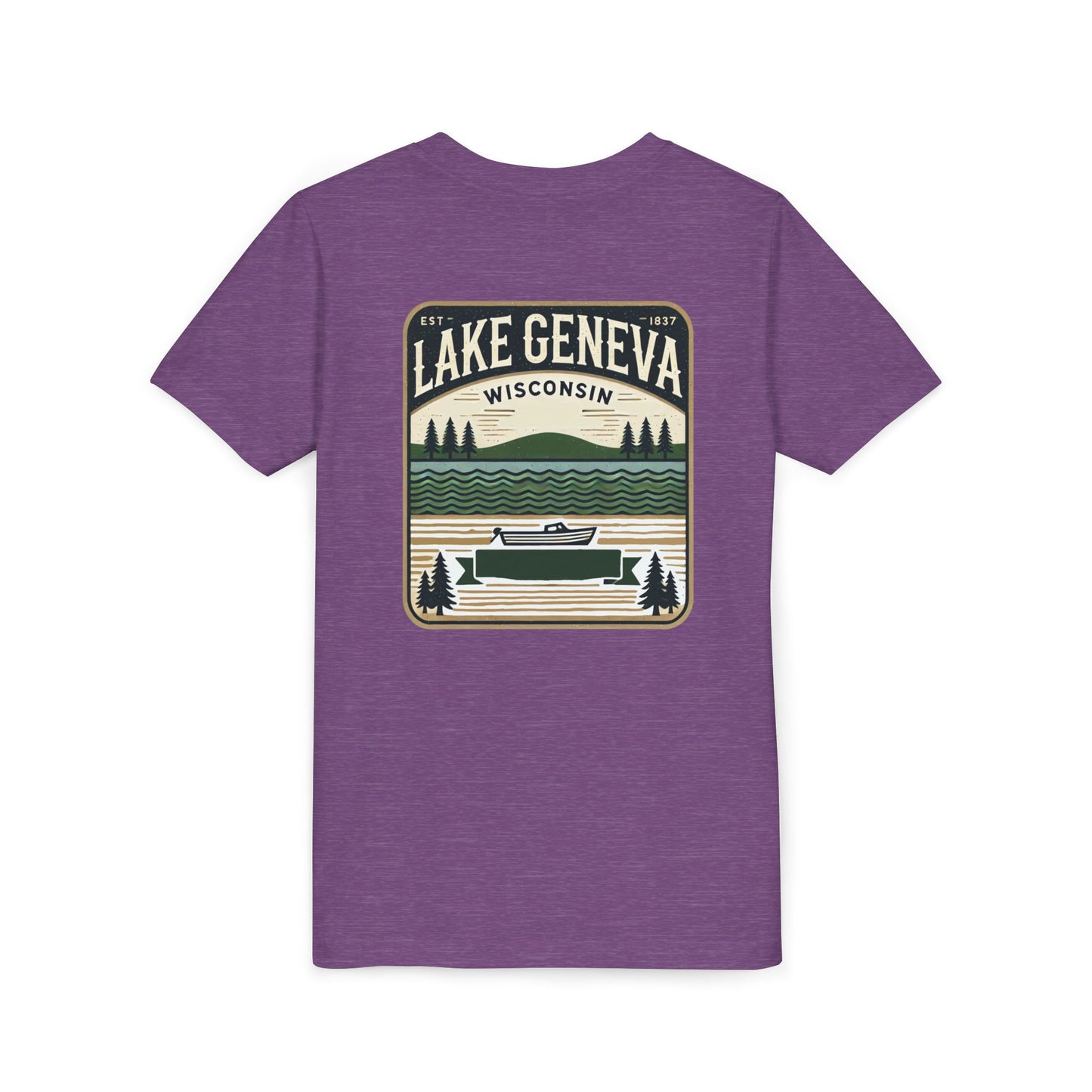Vintage Lake Geneva Unisex Youth Short Sleeve Tee
