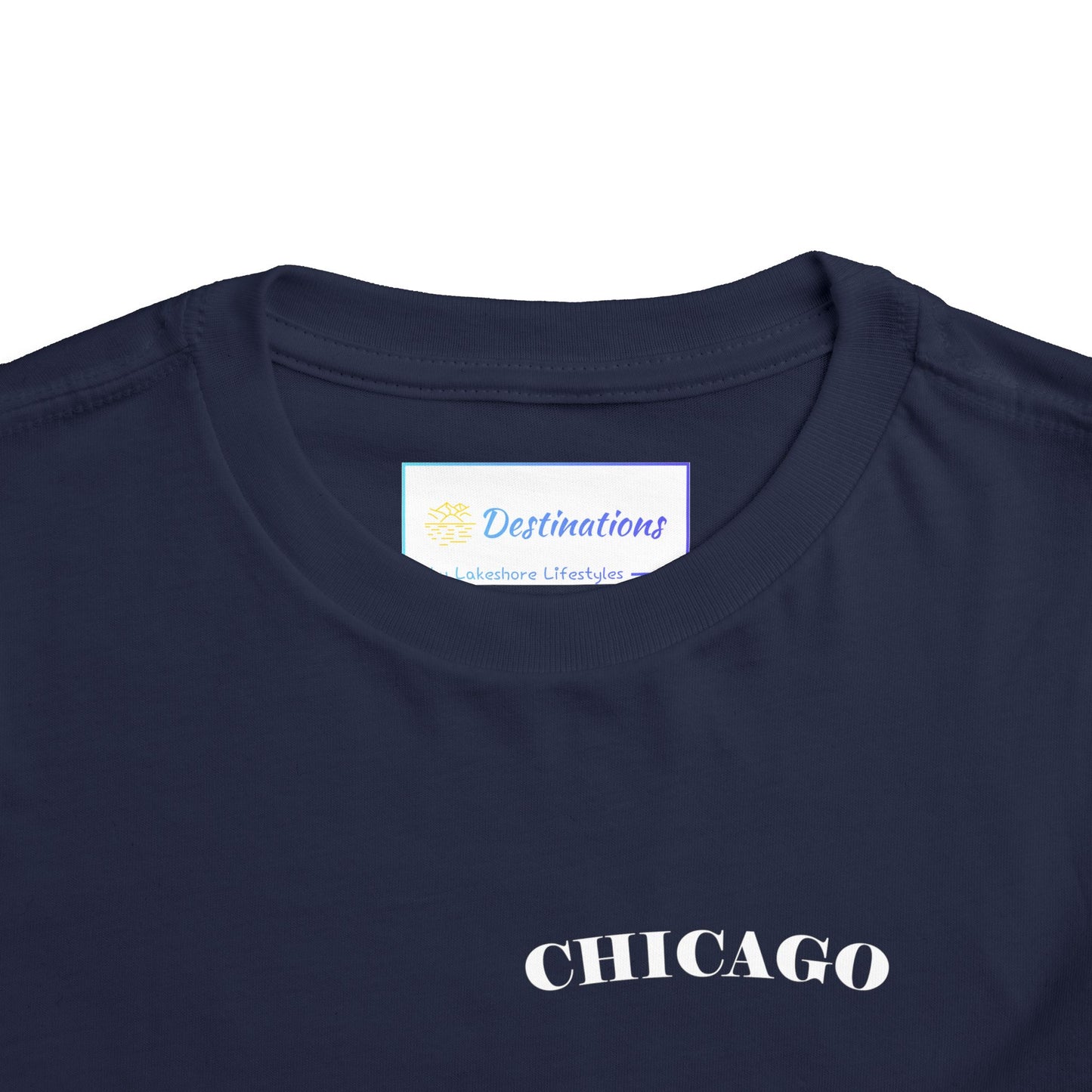 Mystery Noir Chicago Skyline Sunset Unisex Toddler Short Sleeve Tee
