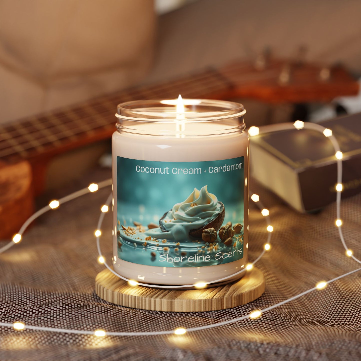 Coconut Cream + Cardamom Scented Soy Candle