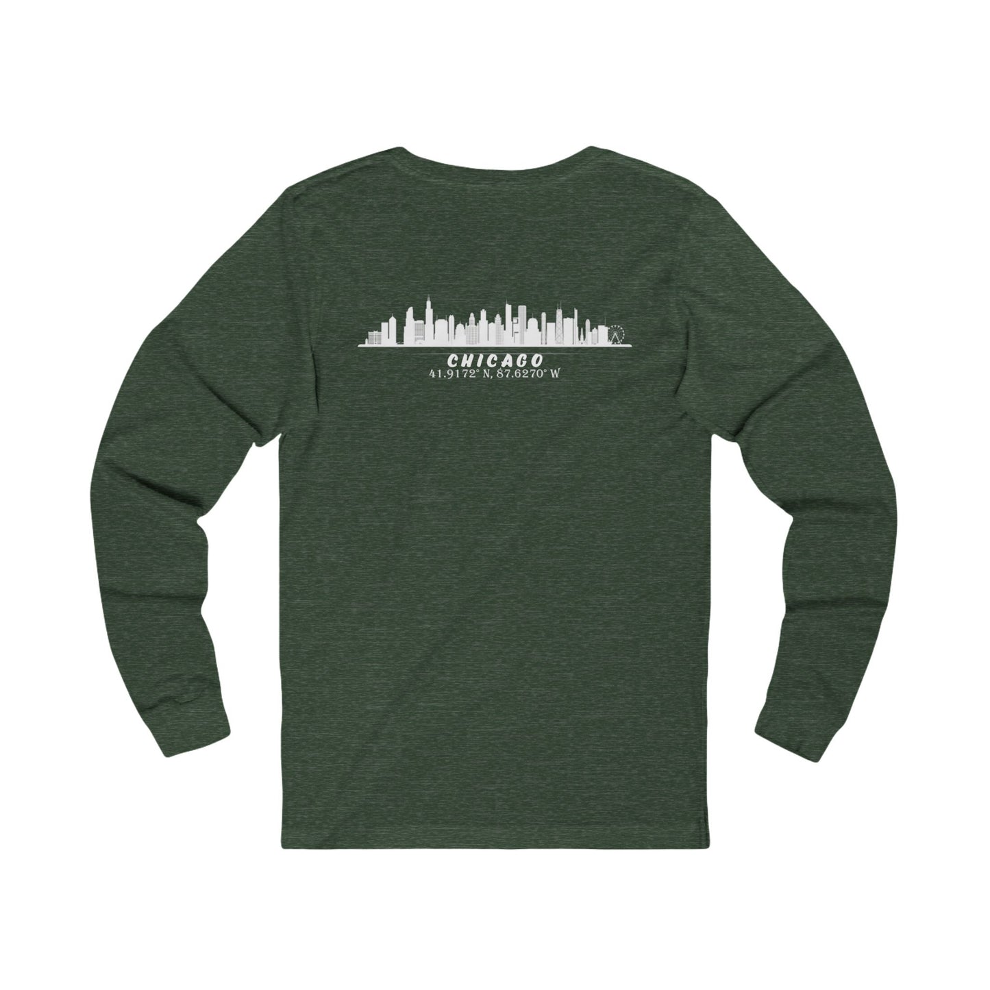 Latitudes Chicago Skyline Unisex Jersey Long Sleeve Tee
