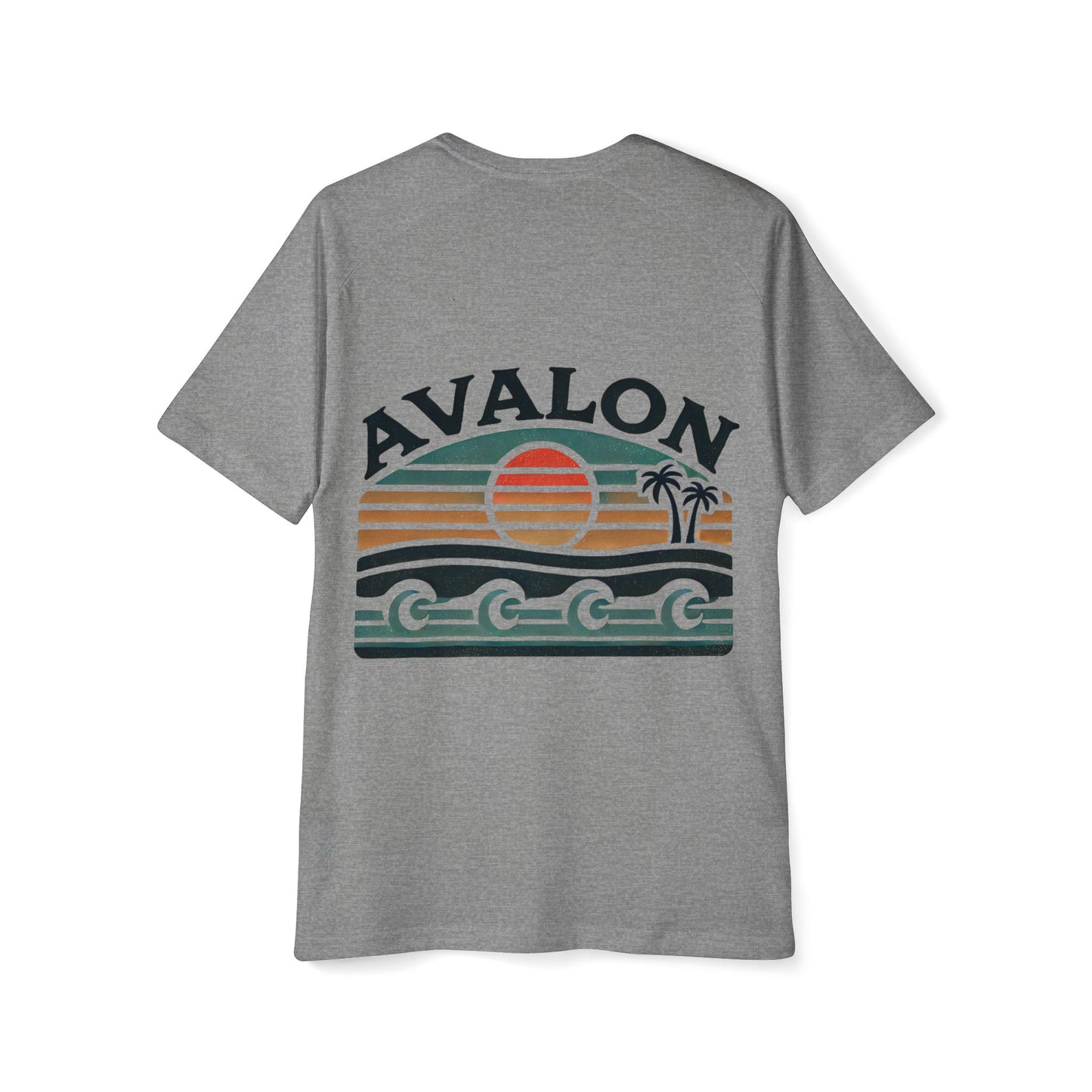 Retro Avalon Sunset Men's Raglan T-Shirt