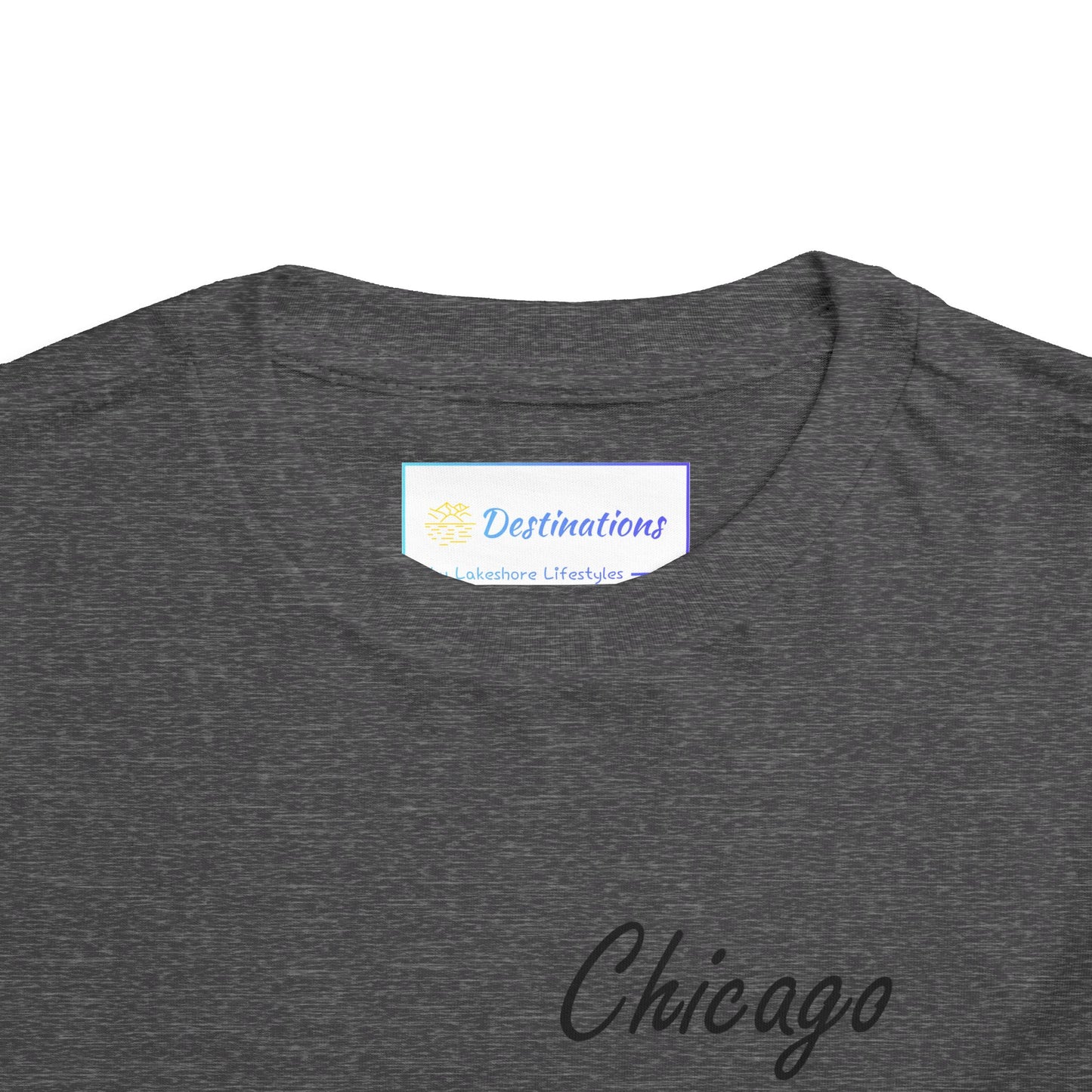 Elegant Chicago Skyline Unisex Toddler Short Sleeve Tee