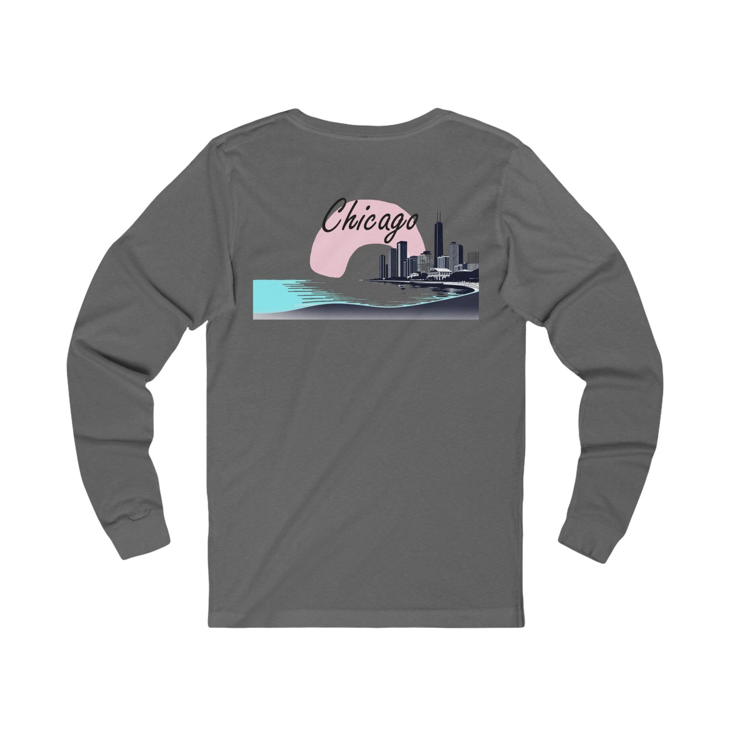 Elegant Chicago Skyline Unisex Jersey Long Sleeve Tee
