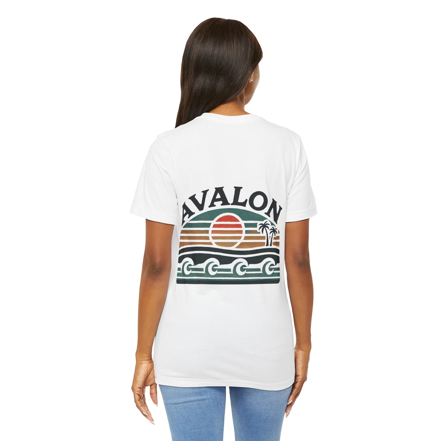 Retro Avalon Sunset Unisex Jersey Tee