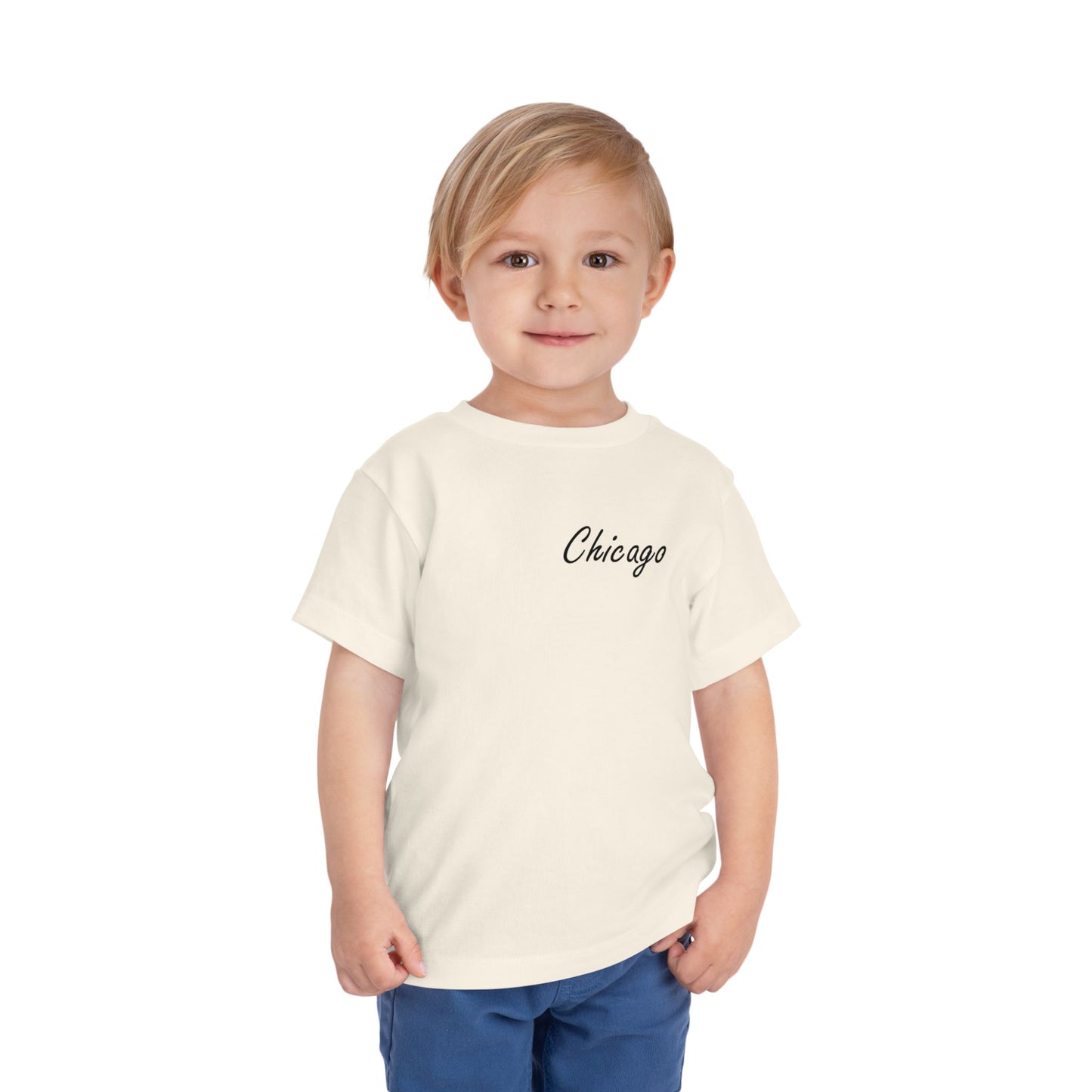 Elegant Chicago Skyline Unisex Toddler Short Sleeve Tee