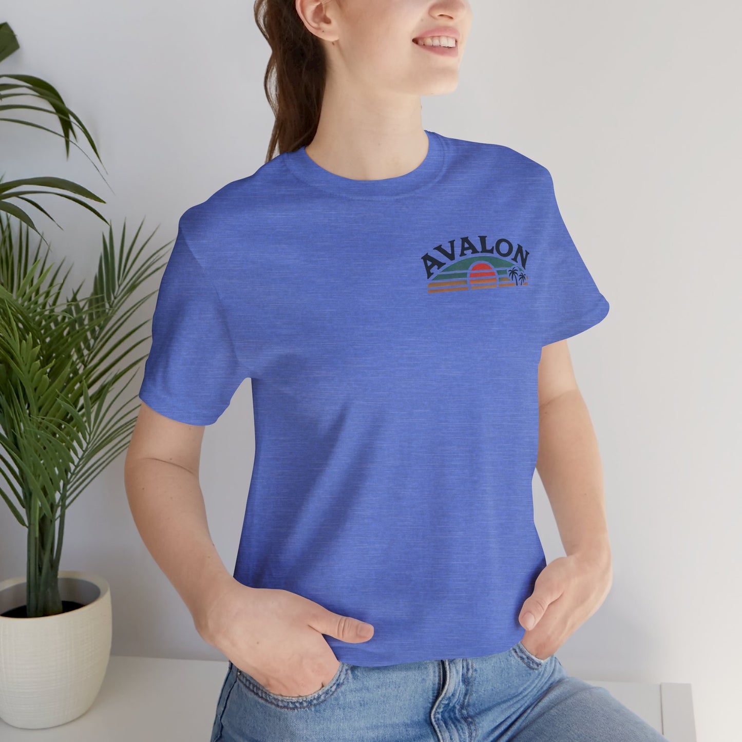Retro Avalon Sunset Unisex Jersey Tee