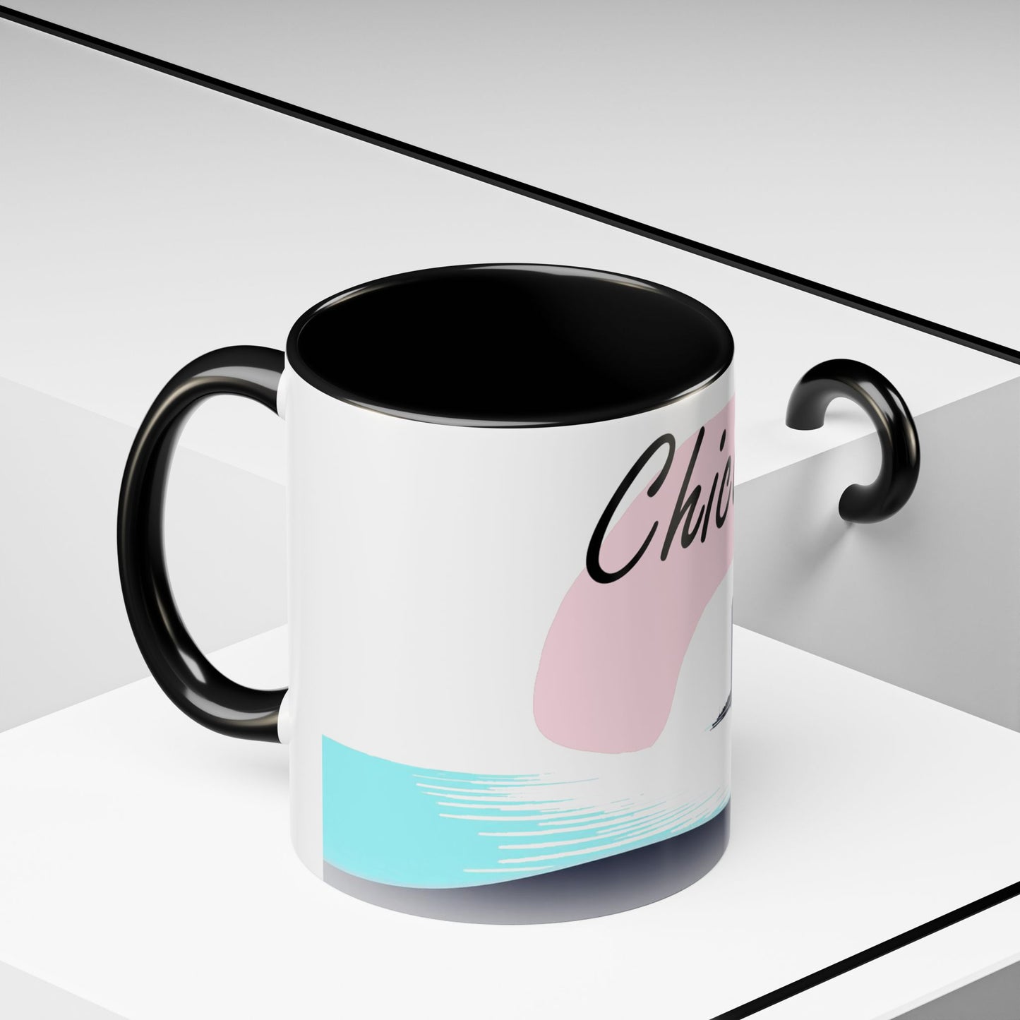 Elegant Chicago Skyline Accent Coffee Mug